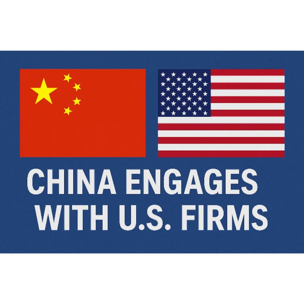 China Engages with U.S. Firms Amid Economic Concerns and Market Turmoil