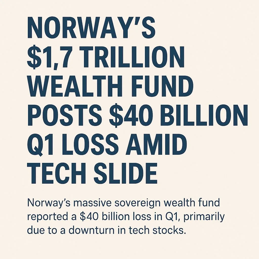 Norway' $1.7 Trillion Wealth Fund Posts $40 Billion Q1 Loss Amid Tech Slide