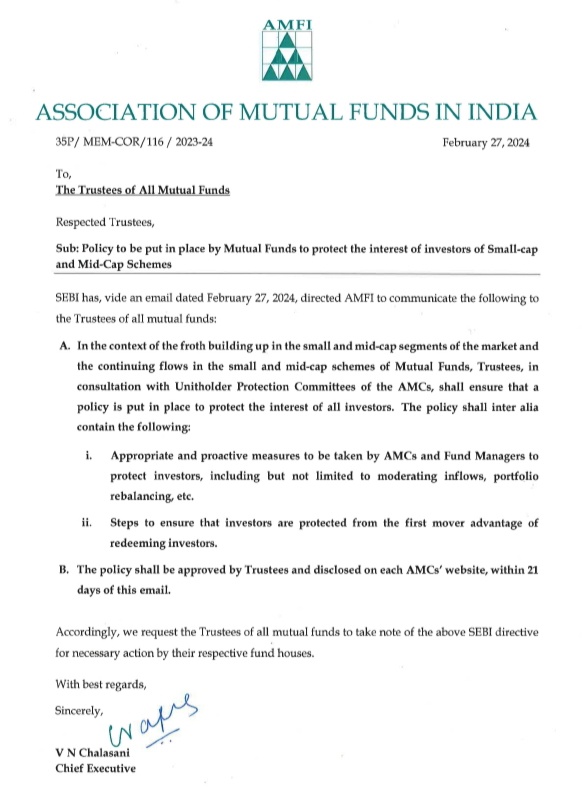 AMFI Addresses SEBI Concerns: Mid and Small-Cap Shares Dip 2% on February 28