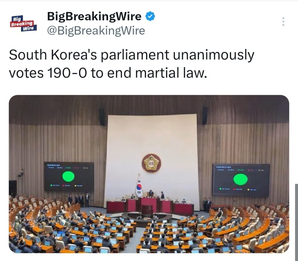 South Korean President Yoon Declares Martial Law Amid Political Tensions and Allegations of Authoritarianism