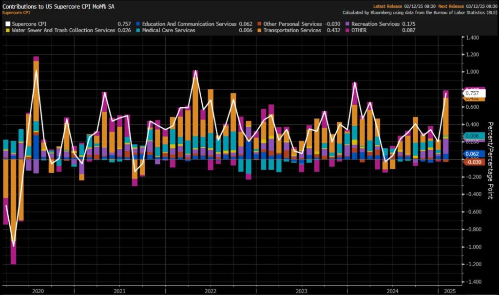 US Inflation Data for January Shows Higher-than-Expected Price Increases