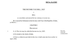 New Income Tax Bill 2025 to Replace 1961 Act