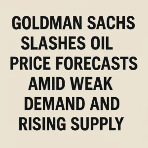 Goldman Sachs Slashes Oil Price Forecasts Amid Weak Demand and Rising Supply