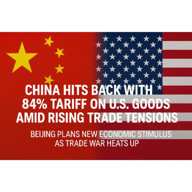 China Hits Back with 84% Tariff on U.S. Goods Amid Rising Trade Tensions