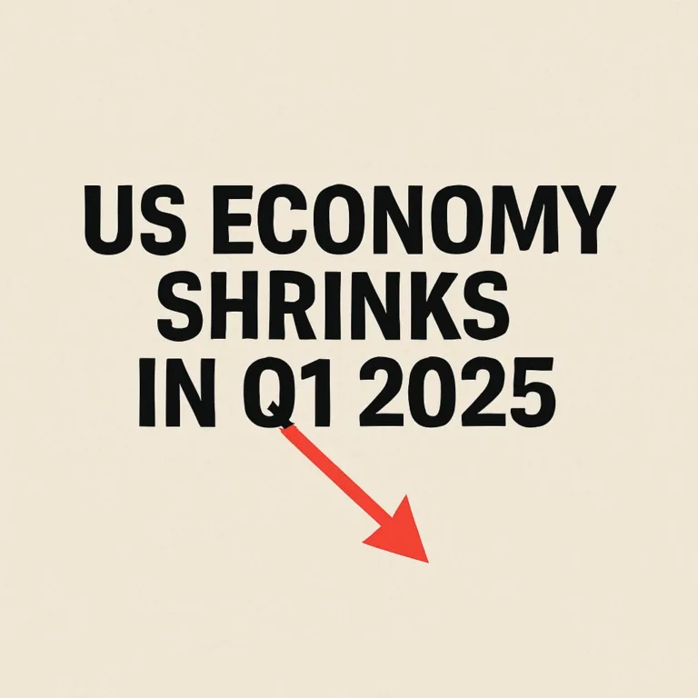 US Economy Shrinks in Q1 2025: First GDP Contraction Since 2022