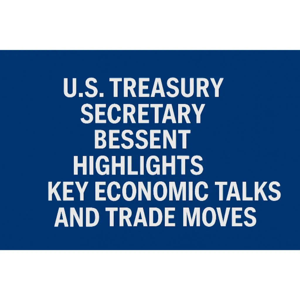 U.S. Treasury Secretary Bessent Highlights Key Economic Talks and Trade Moves