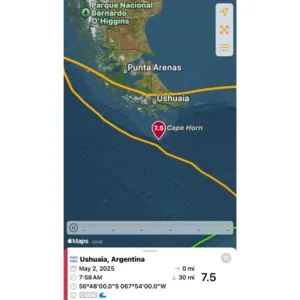 Powerful Earthquake Strikes Near Cape Horn, South of Ushuaia, Argentina