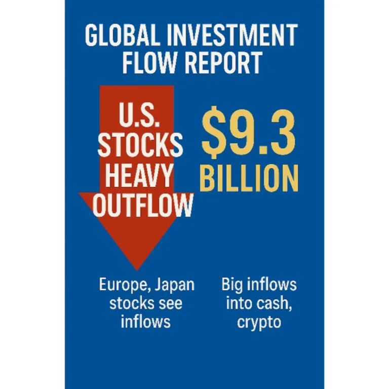 Global Investment Flow Report: U.S. Stocks See Heavy Outflows, Cash and Crypto See Strong Inflows