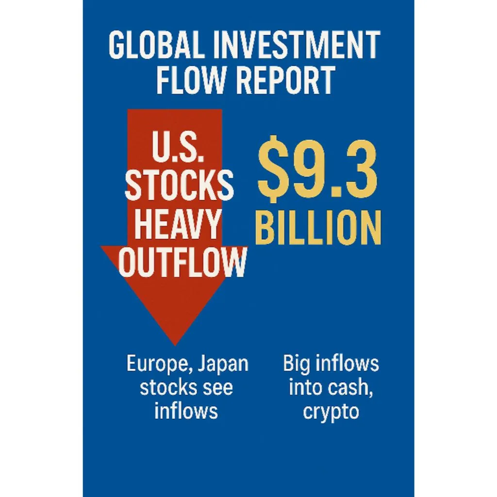 Global Investment Flow Report: U.S. Stocks See Heavy Outflows, Cash and Crypto See Strong Inflows