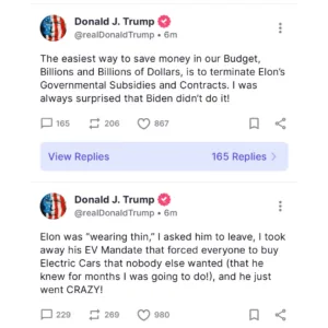 Trump Threatens to Cut Elon Musk’s Government Deals Amid Feud
