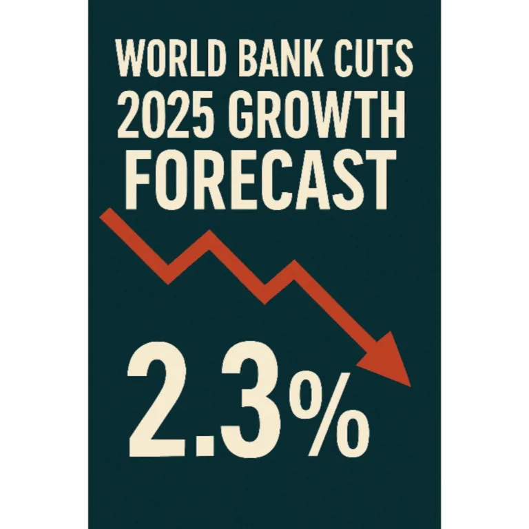 Global Economy Faces Sharp Slowdown in 2025, Warns World Bank