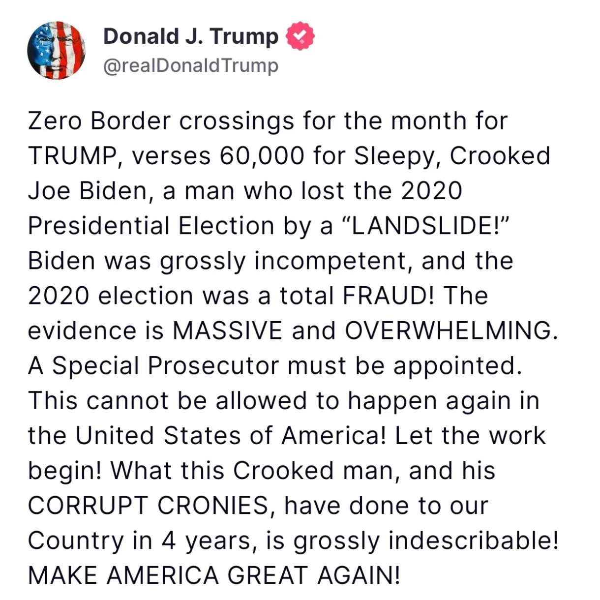 President Trump Slams Former President Biden Over Border Crisis and 2020 Election