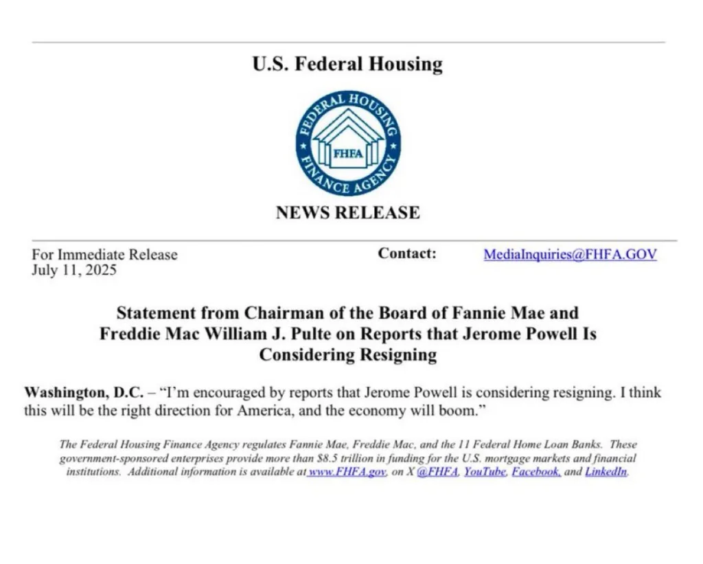 Fed Chair Jerome Powell May Resign? Trump Ally Hints at Exit Amid Criticism 2 Your Pulse on Stocks, Finance, Markets & the Global Economy 1000106790 BigBreakingWire