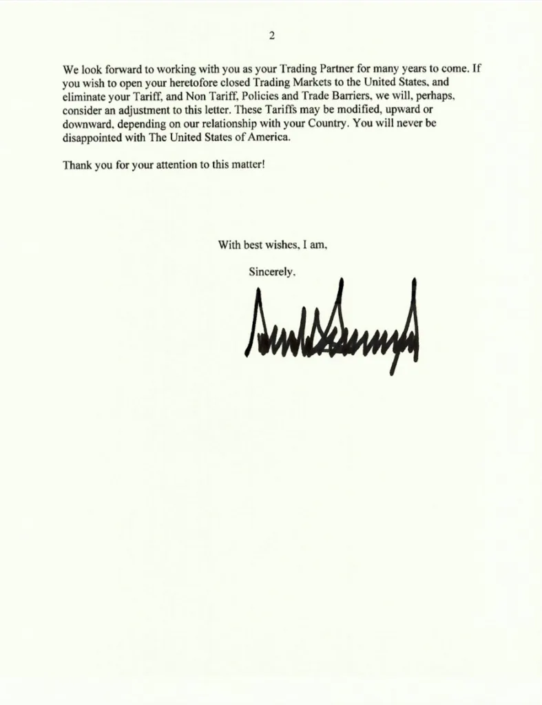 Trump Warns Japan and South Korea: 25% Tariff from August 1 Trump Warns Japan and South Korea: 25% Tariff from August 1