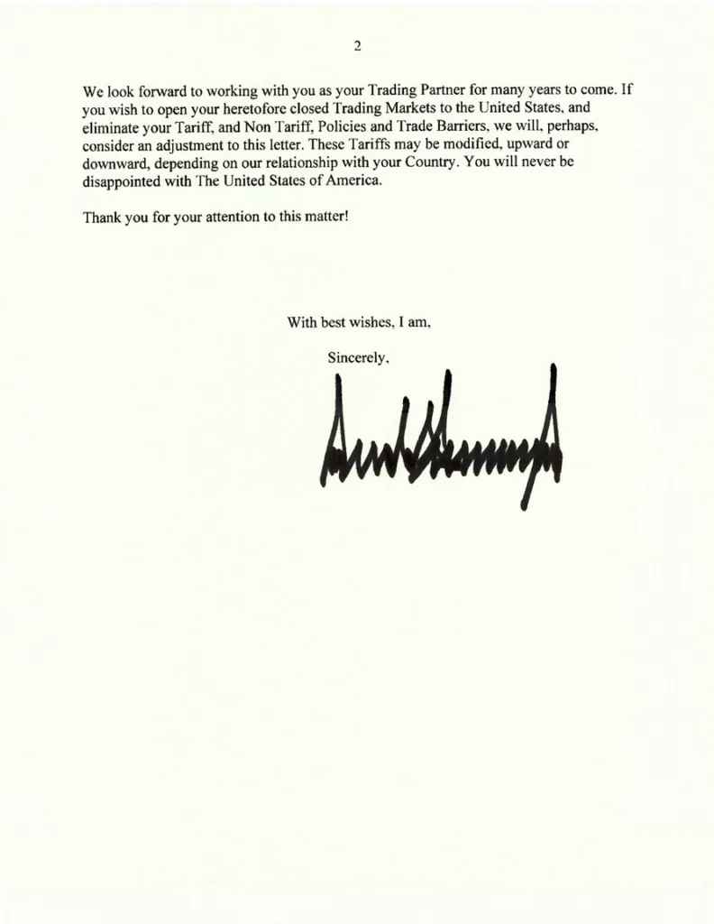 Trump Warns Japan and South Korea: 25% Tariff from August 1 Trump Warns Japan and South Korea: 25% Tariff from August 1
