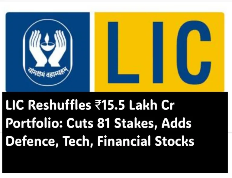 LIC Reduces Stakes in 81 Companies, Adds Defence Stocks in Rs 15.5 Lakh Crore Portfolio Reshuffle