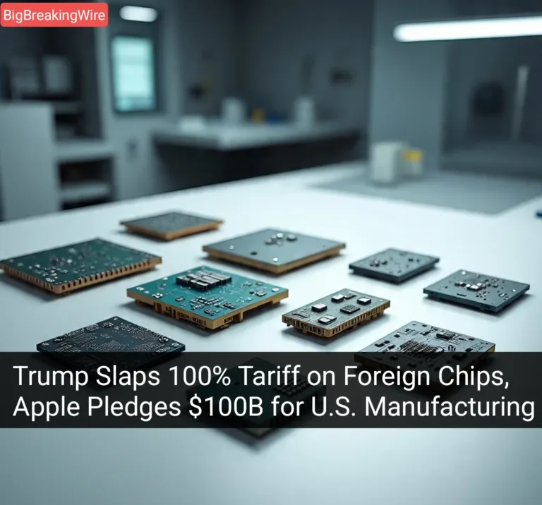 Trump Imposes 100% Tariff on Foreign Chips, Apple Commits $100B to U.S. Production