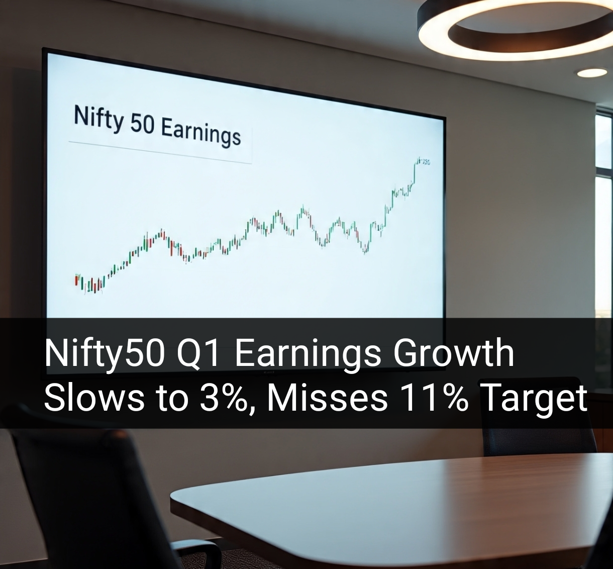 Nifty 50 Q1 Earnings Growth Slows to 3%, Misses 11% Target