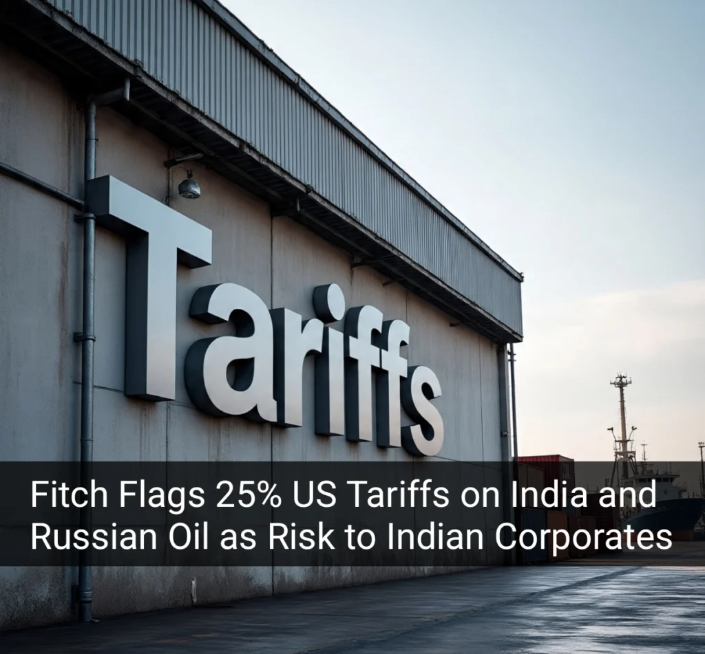 Fitch Flags 25% US Tariffs on India and Russian Oil as Risk to Indian Corporates