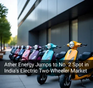 Ather Energy Jumps to No. 2 Spot in India’s Electric Two-Wheeler Market