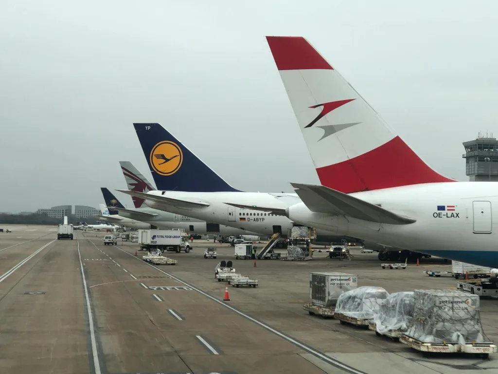 airplanes parked at airport
