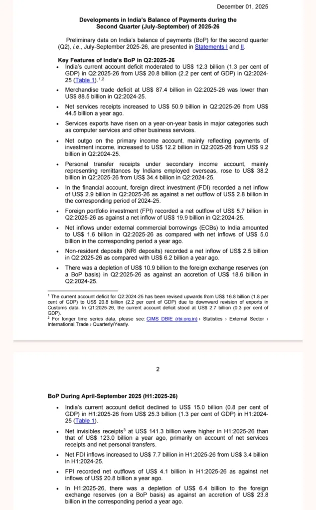 India’s Balance of Payments (BoP) Report for Q2 2025-26 2 Your Pulse on Stocks, Finance, Markets & the Global Economy 1000156946 BigBreakingWire