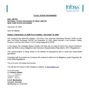 Infosys ADR Mystery Surge Shocks Wall Street 2 Your Pulse on Stocks, Finance, Markets & the Global Economy Infosys Clarifies ADR Volatility