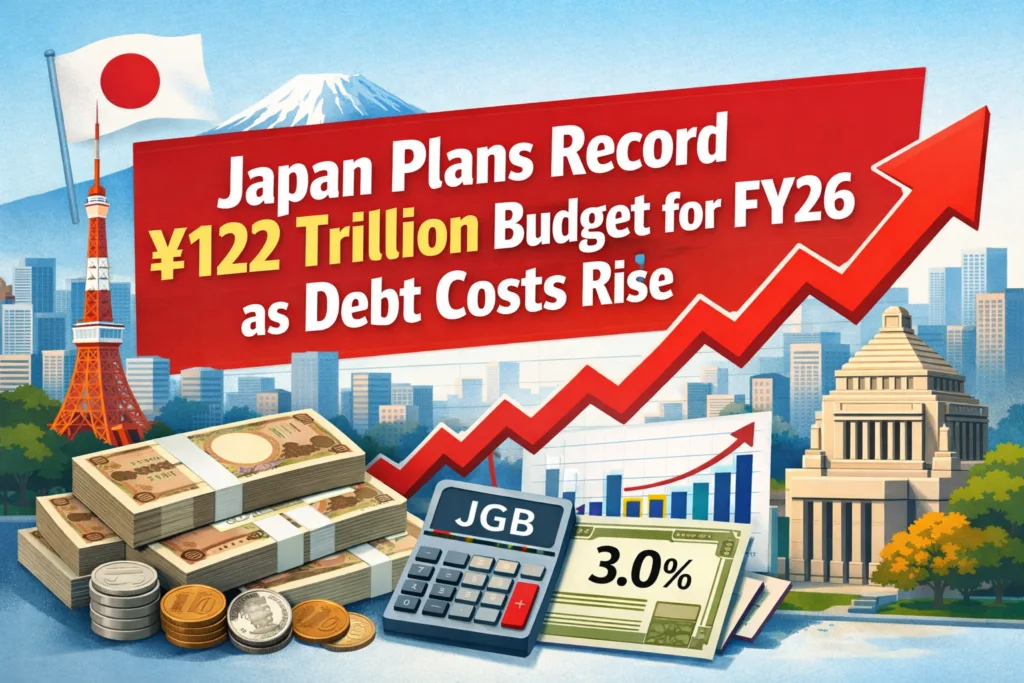 Japan Plans Record ¥122 Trillion Budget for FY26 as Debt Costs Rise