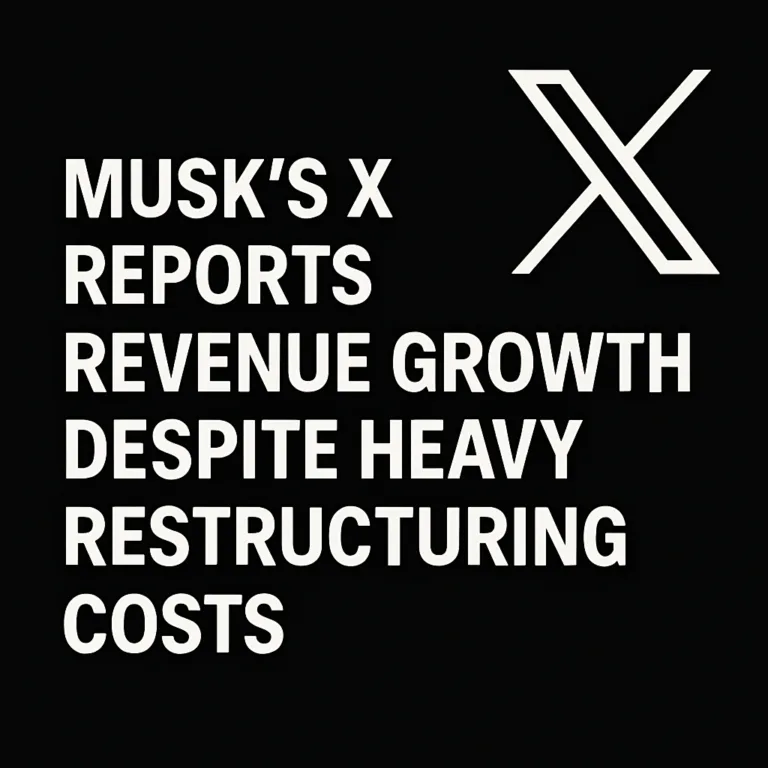 Musk’s X Reports Revenue Growth Despite Heavy Restructuring Costs
