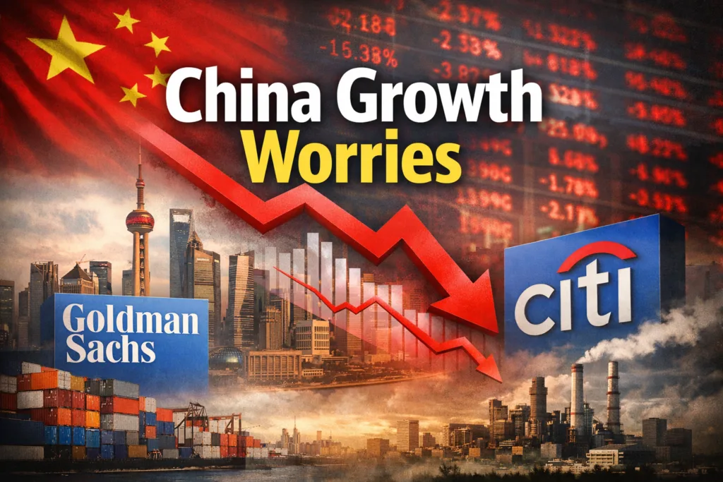 China Growth Risks Increase as Goldman Sachs and Citi Turn Cautious