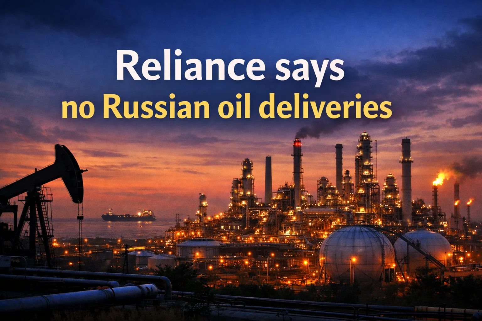 Reliance Industries says no Russian crude oil deliveries to its Jamnagar refinery