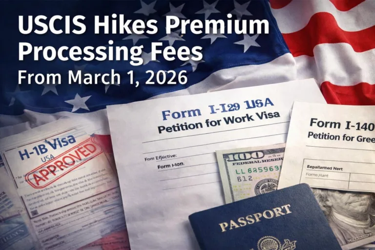 USCIS Raises Premium Processing Fees From March 1, 2026