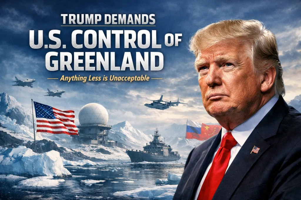 Trump Insists on US Control of Greenland Anything Less is Unacceptable