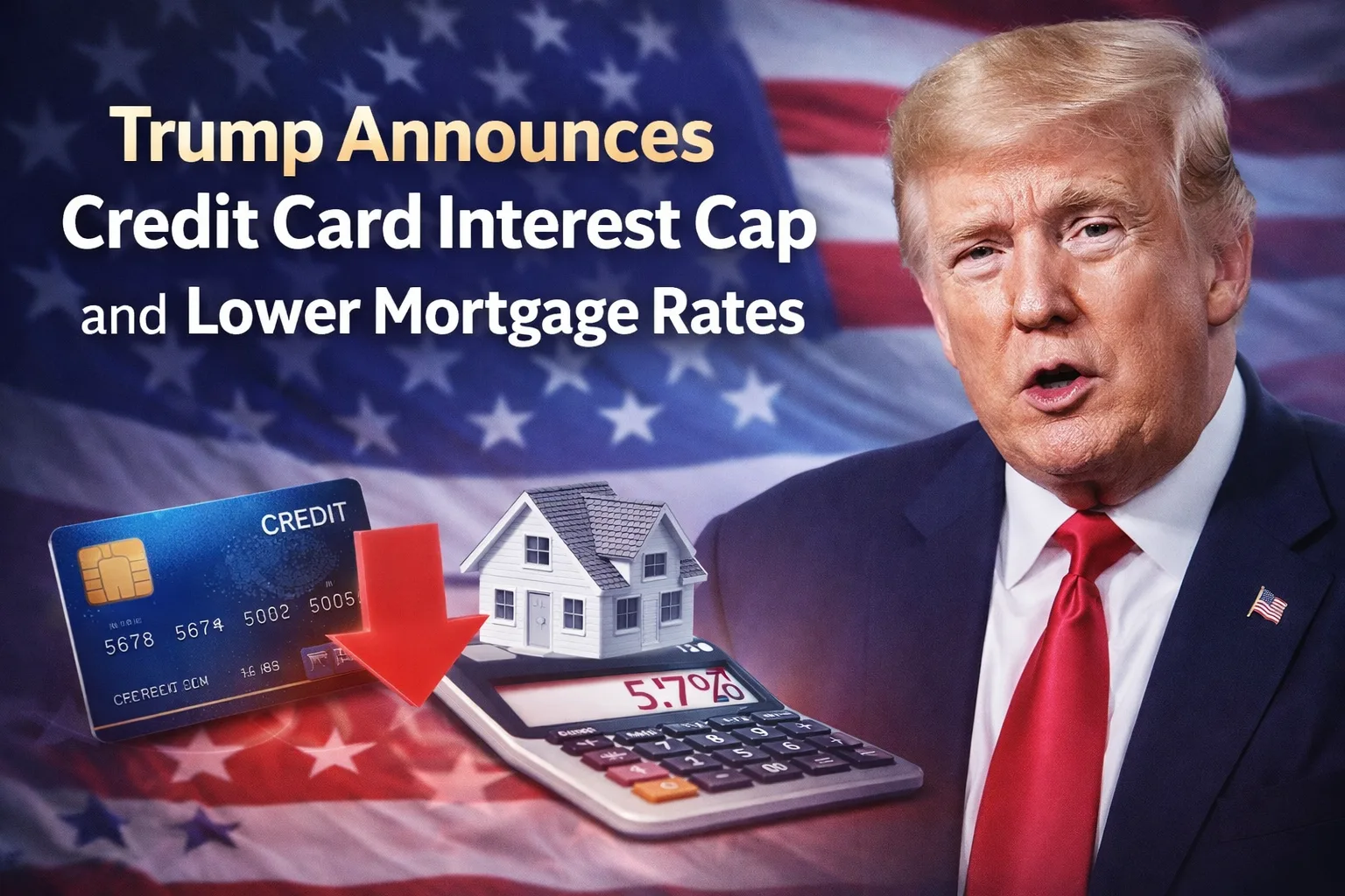 Trump Announces Credit Card Interest Cap and Lower Mortgage Rates to Boost Affordability
