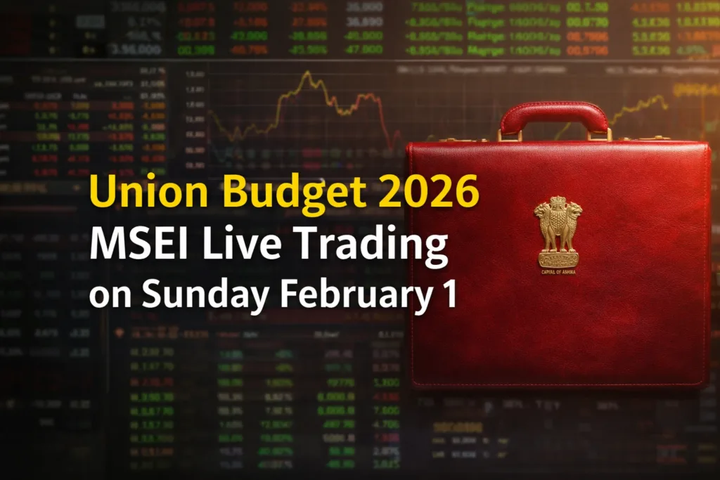MSEI Announces Live Trading on Sunday February 1 2026 for Union Budget