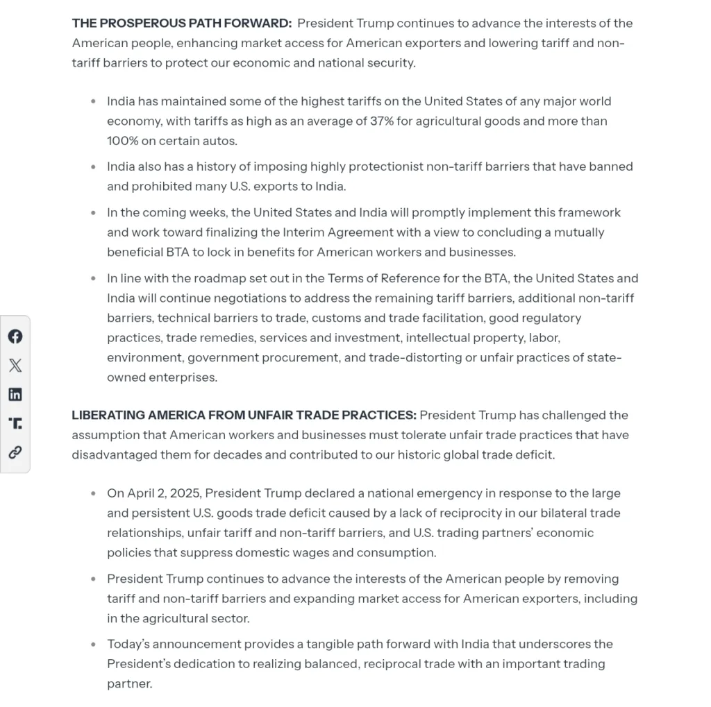 Details on trade practices and agreements.