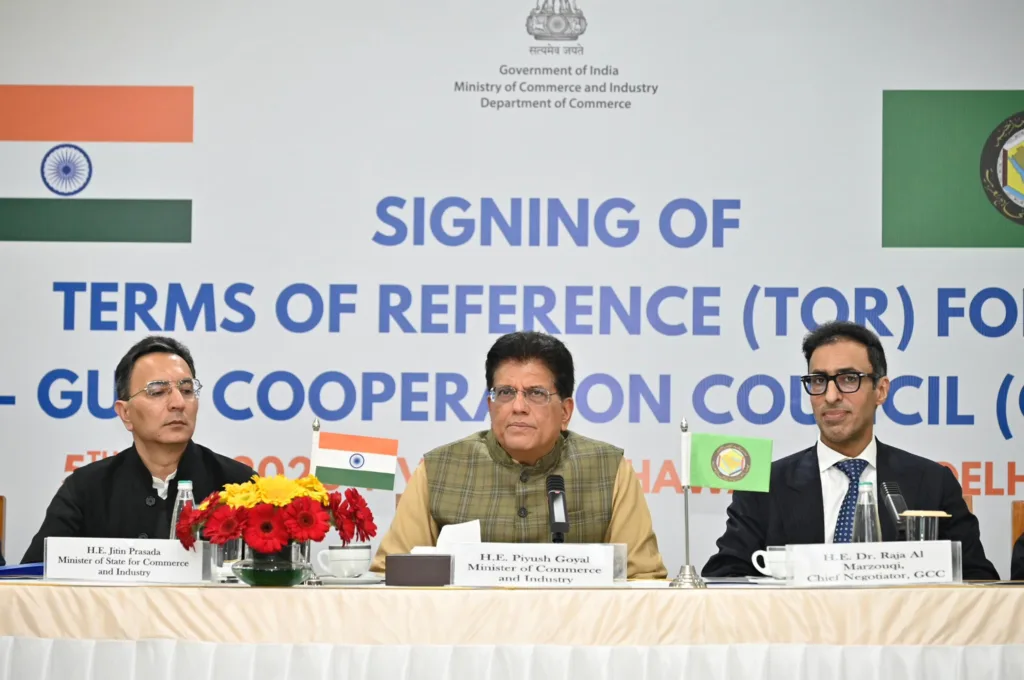 India and Gulf Cooperation Council Sign Terms of Reference for Free Trade Agreement