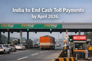 Toll plaza with digital payment signage