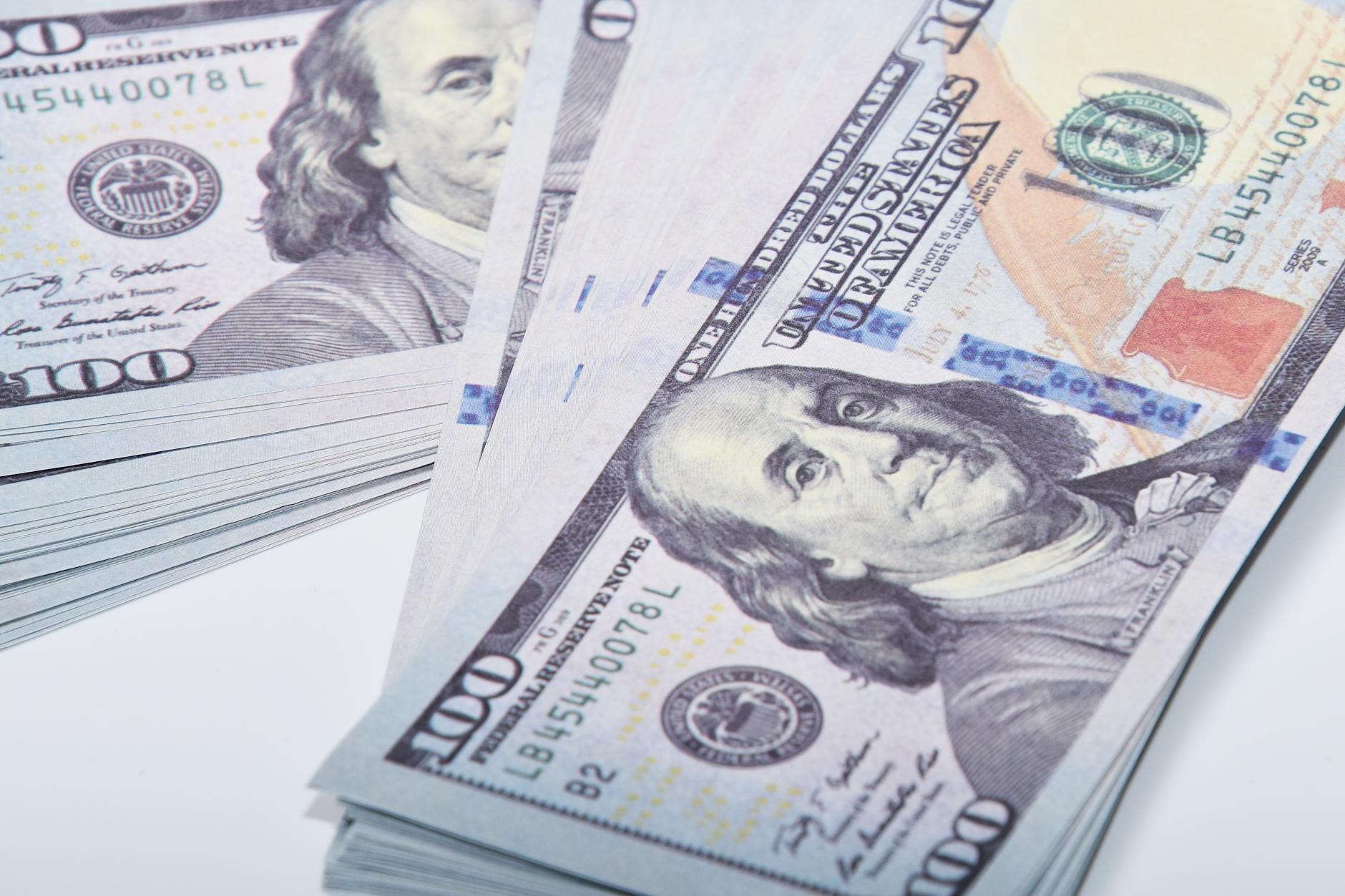 close up shot of dollar bills