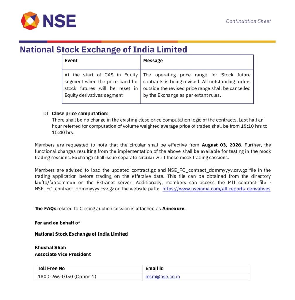 NSE Extends F&O Trading Till 3:40 PM Under New CAS Rules NSE Extends F&O Trading Till 3:40 PM Under New CAS Rules