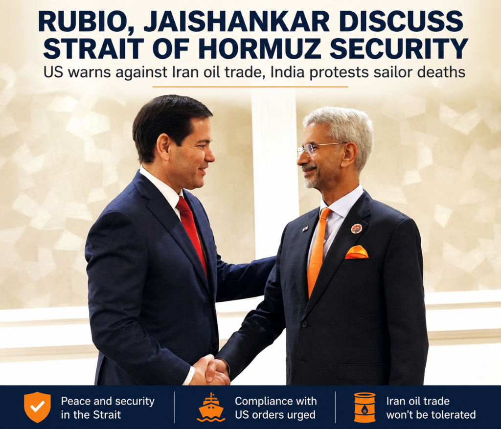 Rubio Warns on Iran Oil Trade After India Protests Sailor Deaths