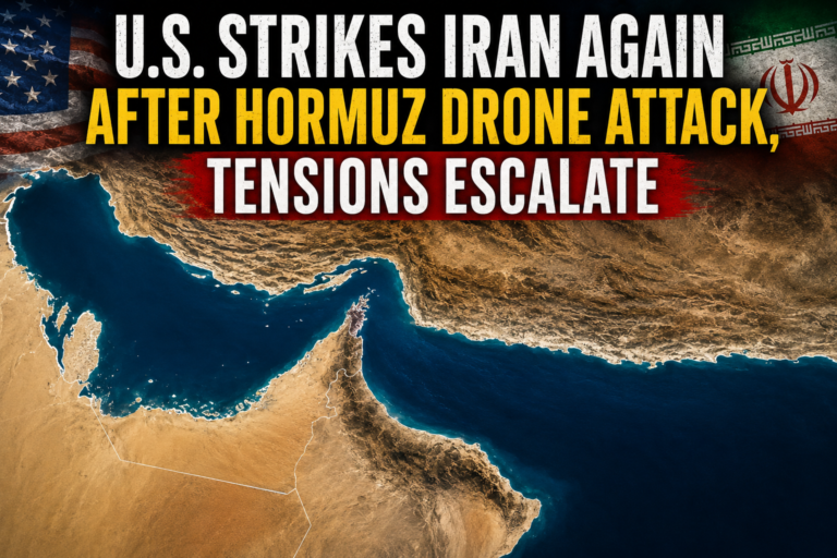 U.S. Strikes Iran Again After Hormuz Drone Attack, Tensions Escalate
