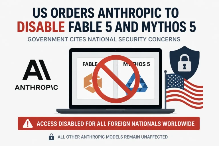 US Orders Anthropic to Disable Fable 5 and Mythos 5 Worldwide