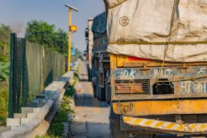 colorful indian truck on deeg highway